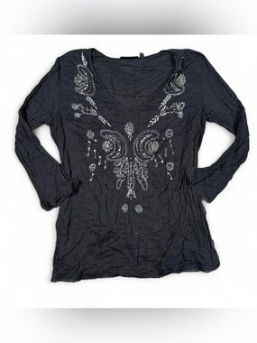 Black bohemian vintage top